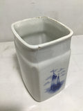 Set of 4 Antique Inge White & Blue Delft Windmill Ceramic Kitchen Canisters
