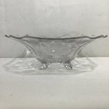 Vintage Cambridge Glass Co. "Rosepoint" 4-Toed Bowl