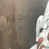 Signed 1972 Red Skelton "Sad Faced Clown" Lithograph