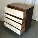 Vintage MCM Danska Faux-Walnut Formica 4-Drawer Chest of Drawers