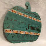 Eltimar Design "Family" Thanksgiving Pumpkin Fall Mixed Media 3D-Artwork