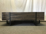 Contemporary Industrial Kressley Solid Acacia 1-Drawer Coffee Table