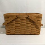 2001 Longaberger Woven Solid Maple Picnic Basket
