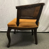 Vintage MCM Orange Upholstered Basket Accent Chair