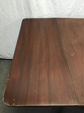 Vintage Mahogany Veneer Drop-Leaf  Pedestal Dining Table
