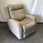 Modern Grey Upholstered Electric Heat/Massage Recliner