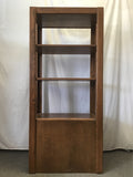 Vintage Solid & Veneer Oak 3-Tier Shelf & Cabinet