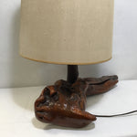 Vintage Cypress Driftwood Table Lamp