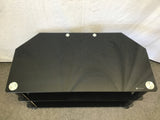 Modern Alphaline Black Glass 3-Tier Entertainment Stand