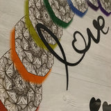 Eltimar Design Framed "Love Rainbow" Zentangle Inspired Artwork