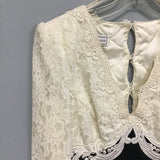 Vintage Scott McClintock Off-White Lace & Black Velvet Dress