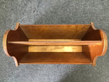 Vintage Oak Veneer Magazine Rack