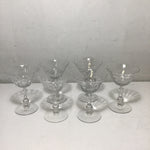 Set of 6 Vintage Fostoria "Corsage" High Sherbert Glasses