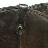 Frye "Melissa Button" Brown Leather Riding Boot