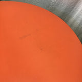 Vintage MCM Round Orange Laminate Dining Table