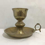 Pair of Vintage Solid Brass Candle Holders