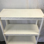 Modern White Resin 4-Tier Shelf