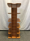 Modern Danish Modern Cherry Veneer 6-Tier Magazine Shelf