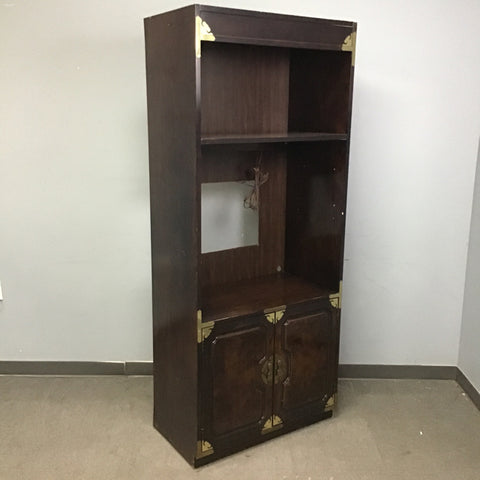 Vintage Mid-Century Bernhardt Oak Veneer Shelf/Cabinet