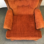 Bitnage Best Chairs Orange Wingback Swivel Rocking Chair