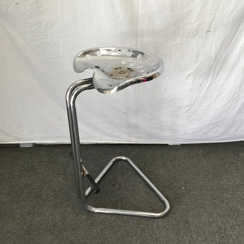 Vintage MCM Chrome Metal Tractor-Seat Bar Stool