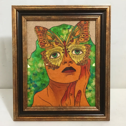 Yen Ospina "Flutter Yellow" Framed 8x10 Signed Art Print