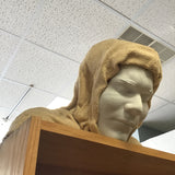 Molded Plaster Hooded Figure Statue