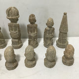 Set of 32 Soapstone Chess Pieces