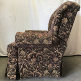 Modern La-Z-Boy Purple & Green Floral Swivel-Rocking Recliner