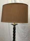 Modern Brown & Silver Metal Floor Lamp