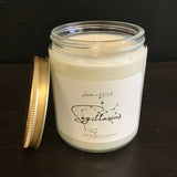Lavender in Luxe 8oz "Sagittarius" (Zo12) Zodiac Candle in Clear Glass Jar