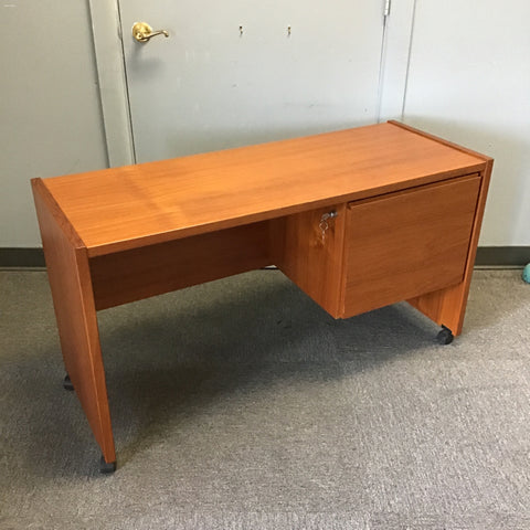 Modern Danish Modern Teak Veneer Rolling Children's Desk