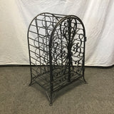 Modern Grey Metal 15-Bottle Wine Cage