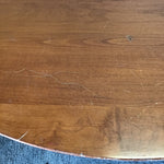 Modern French Country Green & Dark-Stained Solid Cherry Pedestal Dining Table