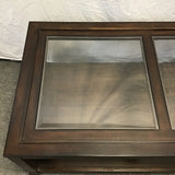 Contemporary Farmhouse Dark-Stained Solid Wood Coffee Table
