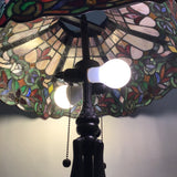 Modern Art Nouveau Tiffany-Style Stained Glass Table Lamp