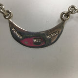 Vintage Mexico Sterling Silver TG-189 Linked Crescents Necklace