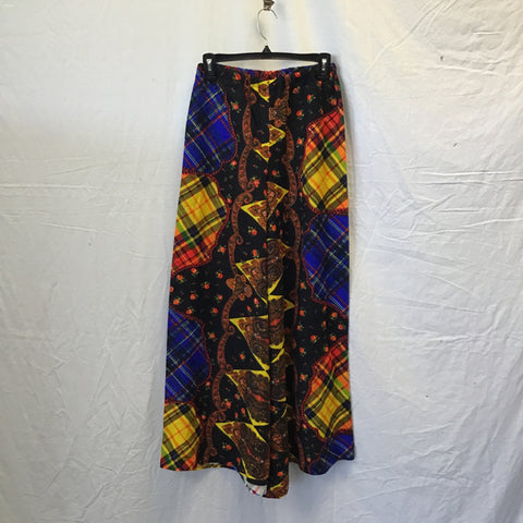 Vintage Point of View Patchwork Wide-Leg Pants