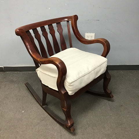 Antique Victorian Solid Cherry Rocking Chair