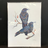 Marika Chew "Pair of Ravens" 9x12 Signed Art Print