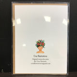 Cruz Illustrations "Luna Loves Wine" Greeting Card