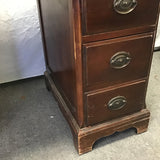 Vintage Federal Maddox Mahogany Veneer 7-Drawer Kneehole Desk