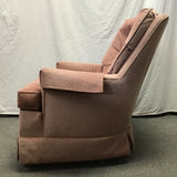 Vintage Pink Upholstered Swivel Rocking Chair