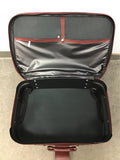 Modern Retro Red Faux-Leather Suitcase