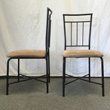 Set of 4 Modern Dorel Asia Black Metal Dining Chairs