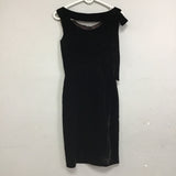 1950's Mardi Gras Black Velvet Cocktail Dress