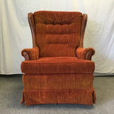 Bitnage Best Chairs Orange Wingback Swivel Rocking Chair