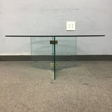 Custom-Made Modern Clear Glass Coffee Table