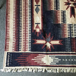 Modern The Citizenry "Keya" Blue & Red Wool 8x5 Area Rug