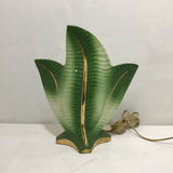 Vintage Art Nouveau Ceramic Fern TV Lamp